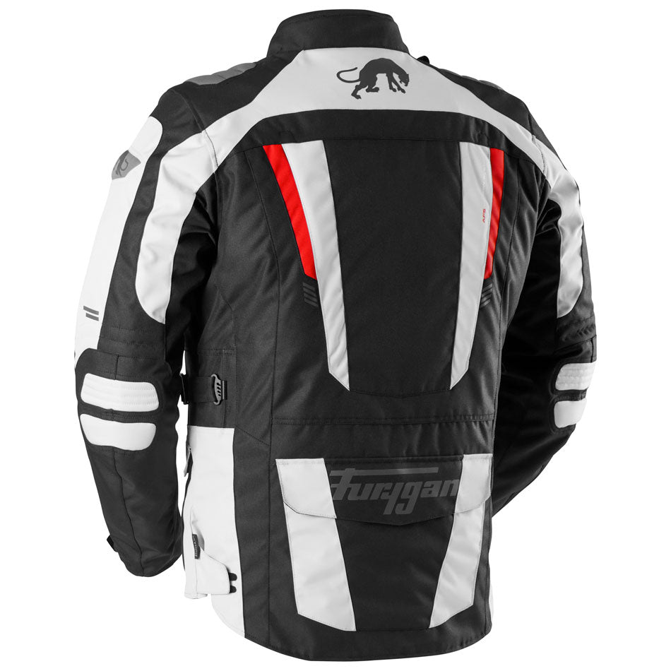 Blouson Moto Furygan APALACHES EVO — Protection CE Niveau AA Noir - Pearl - Rouge - LE PRATIQUE DU MOTARD