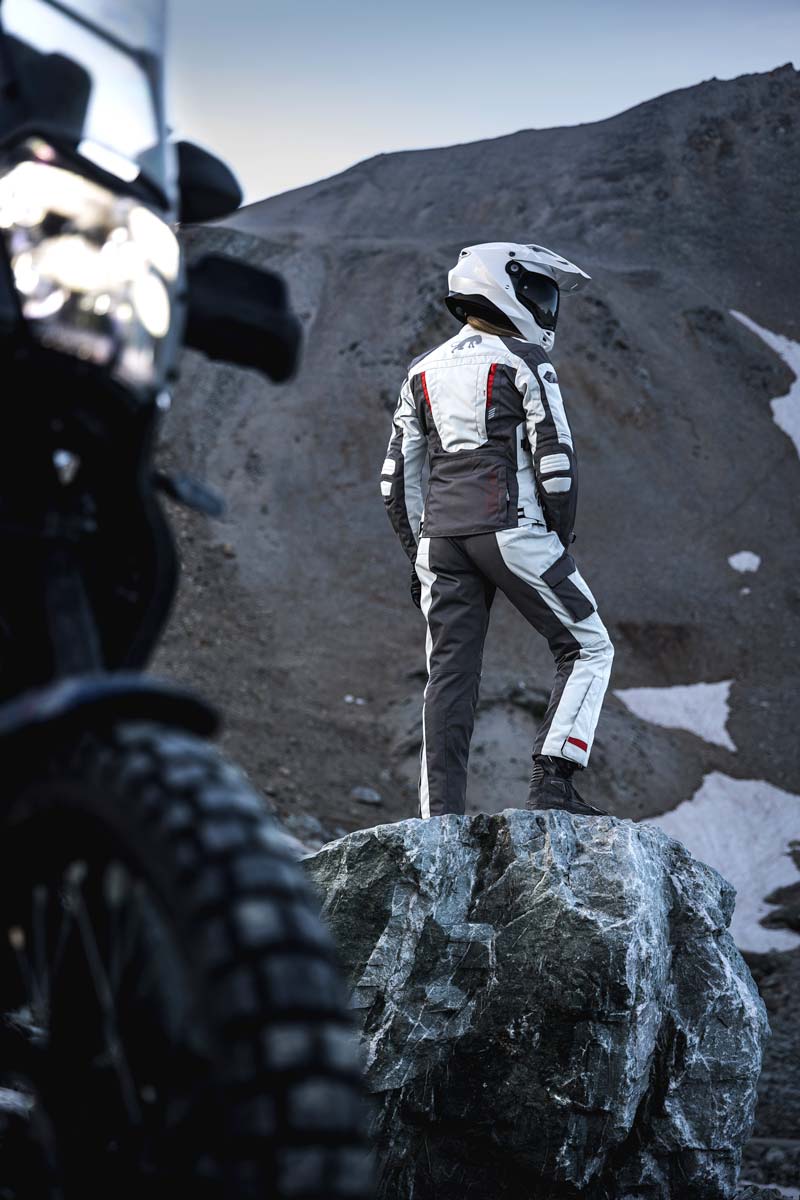 Blouson Moto Furygan APALACHES LADY EVO — Protection CE Niveau AA Gris - Pearl - Rouge - LE PRATIQUE DU MOTARD