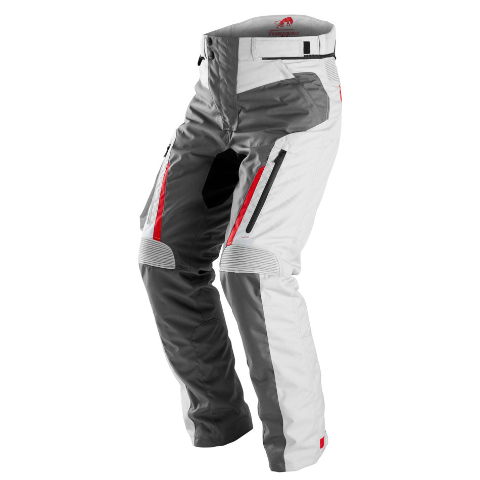 Pantalon Moto Furygan KILLINGTON — Protection CE Niveau AA Gris - Pearl - Rouge - LE PRATIQUE DU MOTARD
