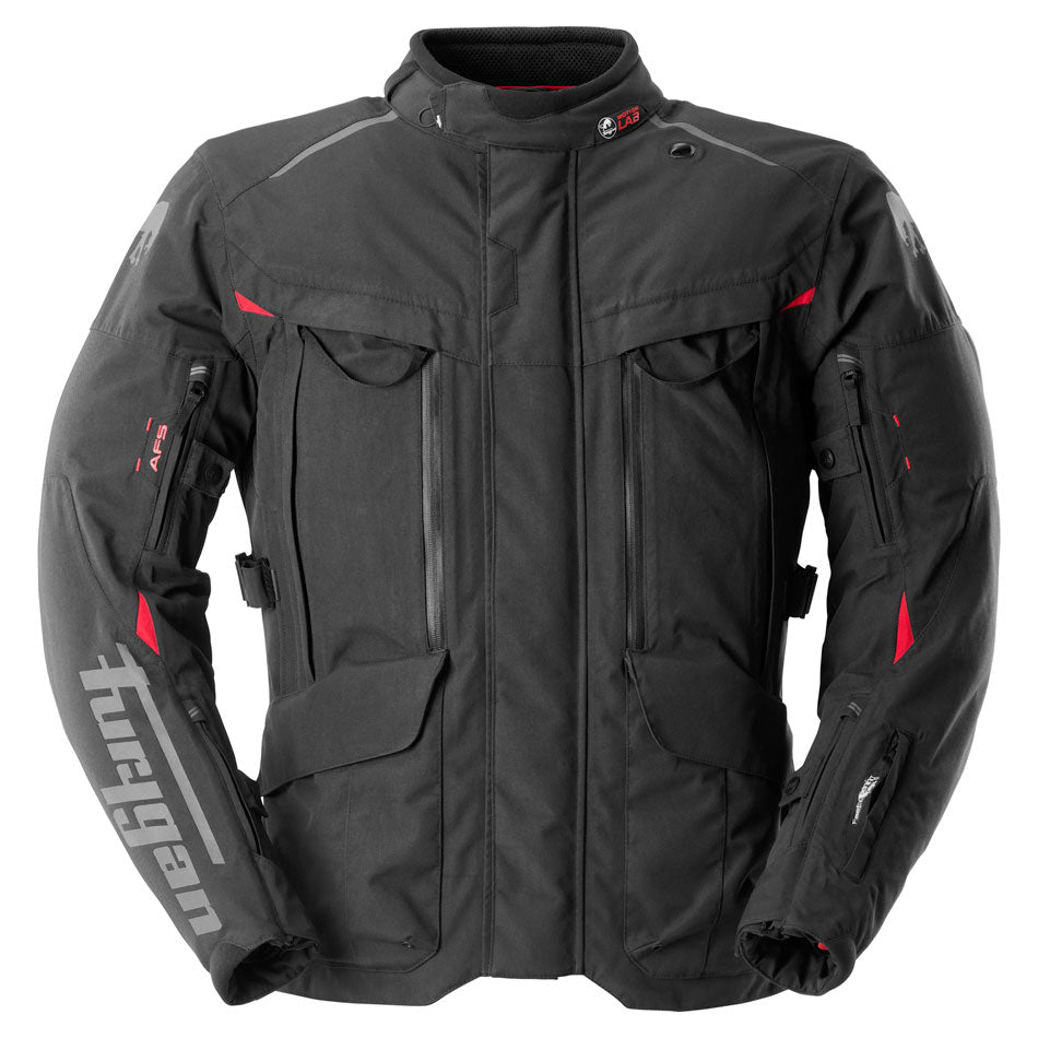 Blouson Moto Furygan CHALLENGER 3C PRIMALOFT® — Protection CE Niveau AA Noir - Rouge - LE PRATIQUE DU MOTARD