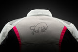 Blouson Moto Femme Clair Perle et Rose | Furygan™ Odessa Evo 3in1 Vented+ Pearl Noir Rose — détail