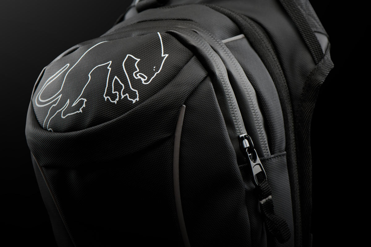 Sacoche de Cuisse Moto XL Réfléchissante — Noir, vue detail 3