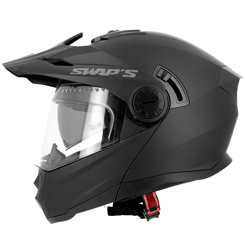 Casque trail modulable S791 Dune noir mat — vue de profil