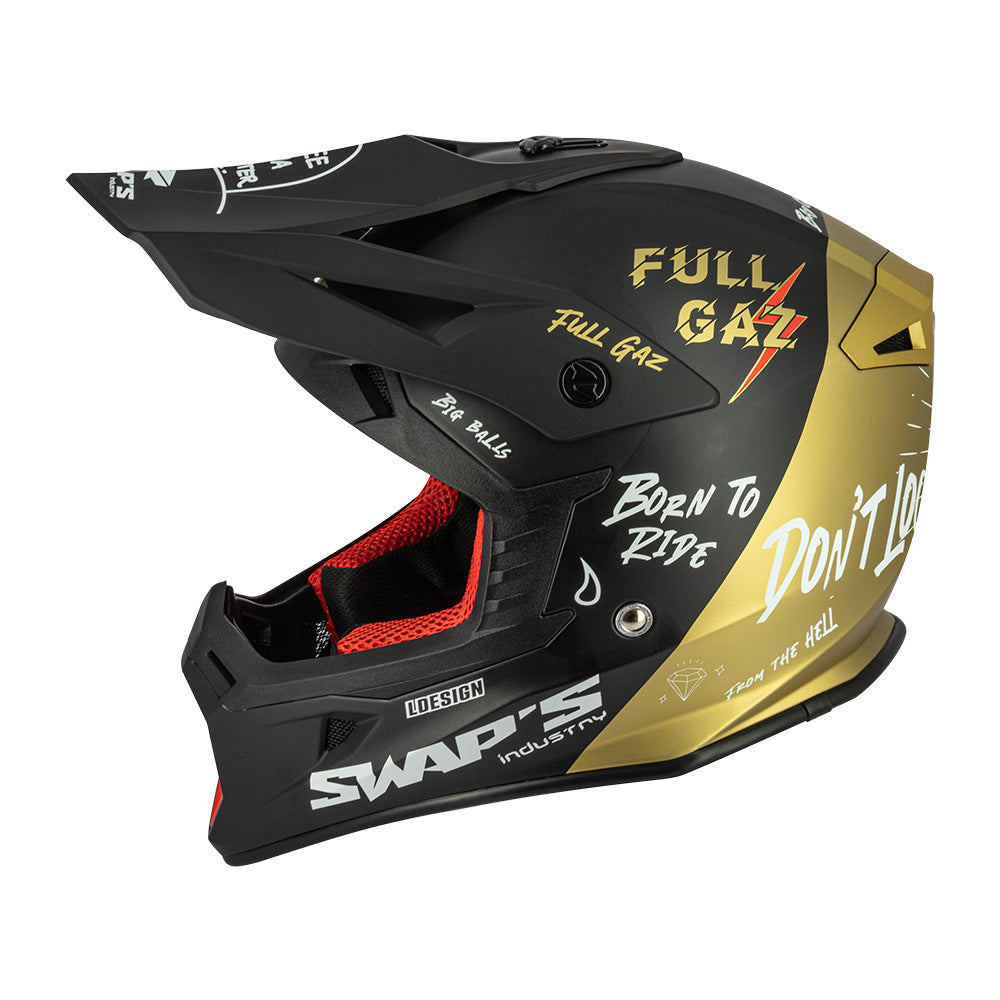 Casque cross S818 Blur full gaz — vue de profil