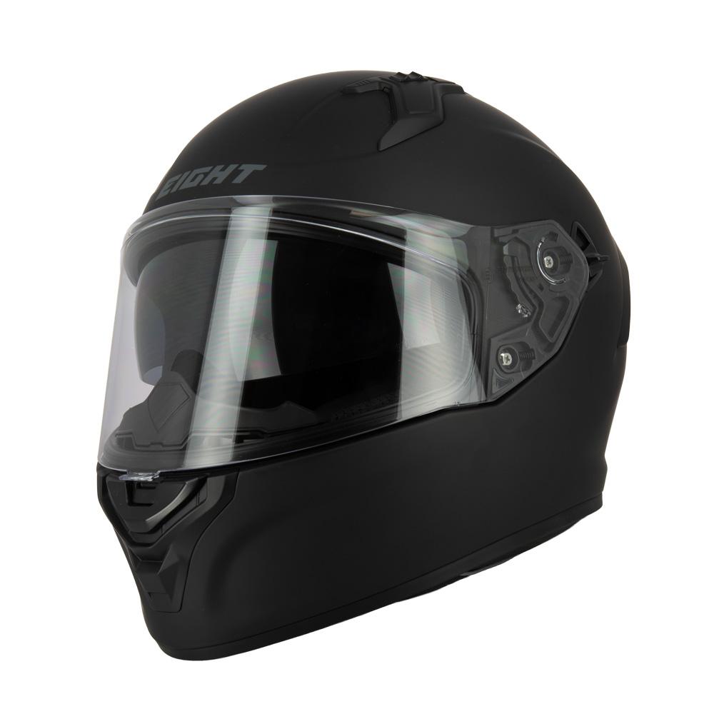 Casque intégral S443 Aero noir mat — vue trois-quarts avant