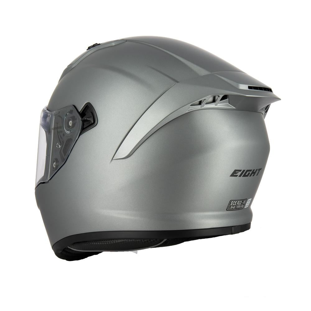Casque intégral S443 Aero gris mat — vue trois-quarts arrière