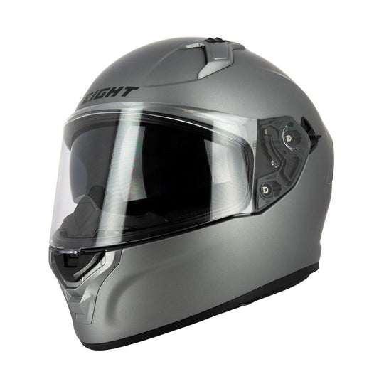 Casque intégral S443 Aero gris mat — vue trois-quarts avant