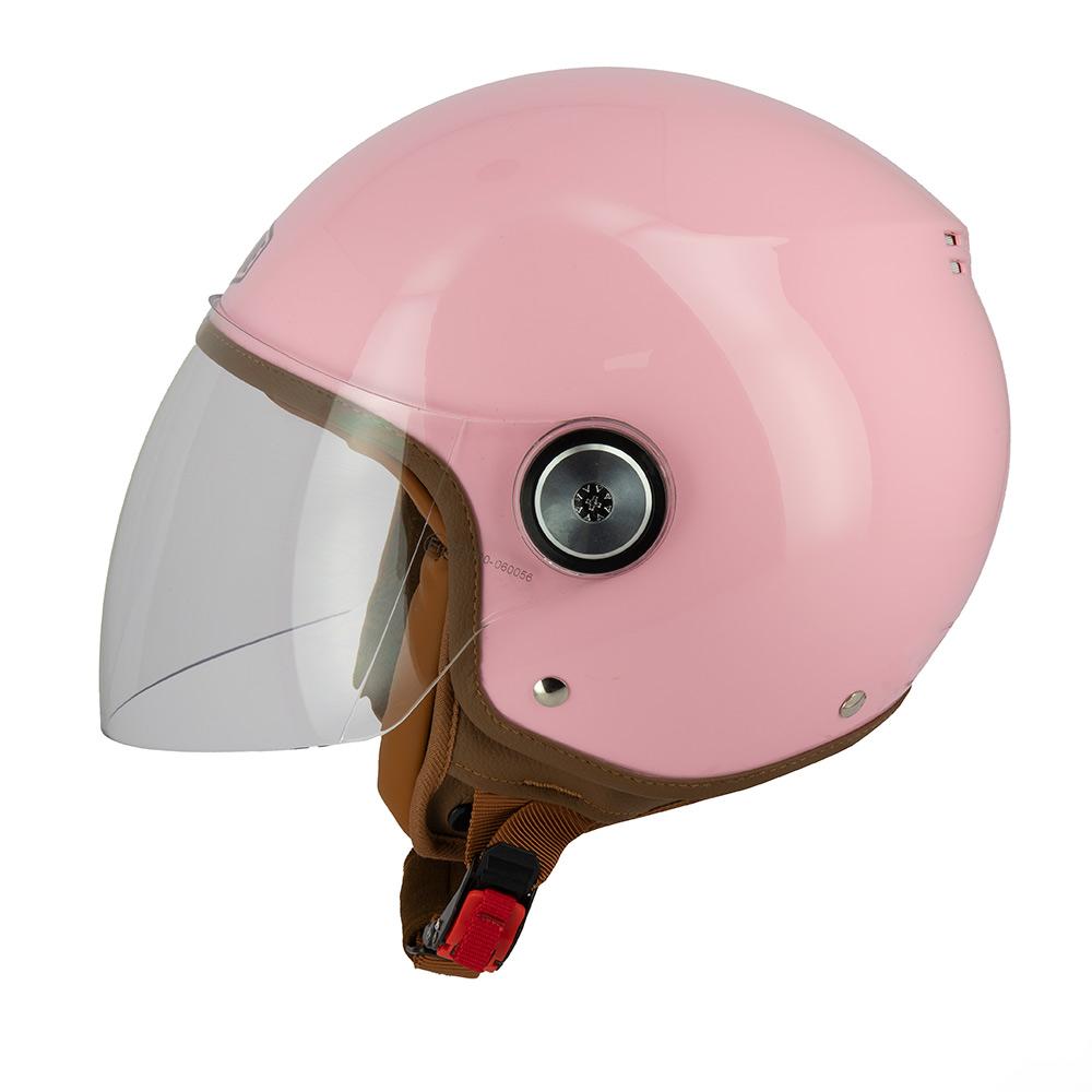 Casque Jet Moto Femme Rose Homologué ECE 22.06 — Taille XS - XL | GASOLINE S100 Octane — Le profil