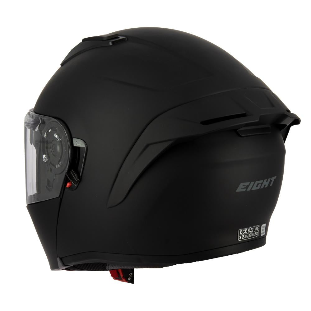 Casque modulable S551 Dual Face noir mat — vue trois-quarts arrière