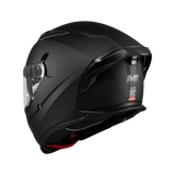 Casque intégral MT Braker SV noir mat de trois quarts arrière, spoiler