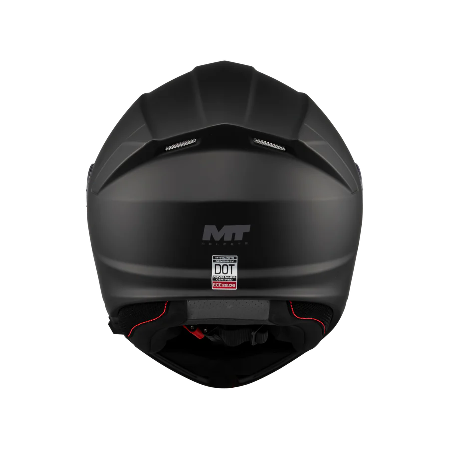 Casque modulable moto Genesis SV noir mat vue arrière ventilations