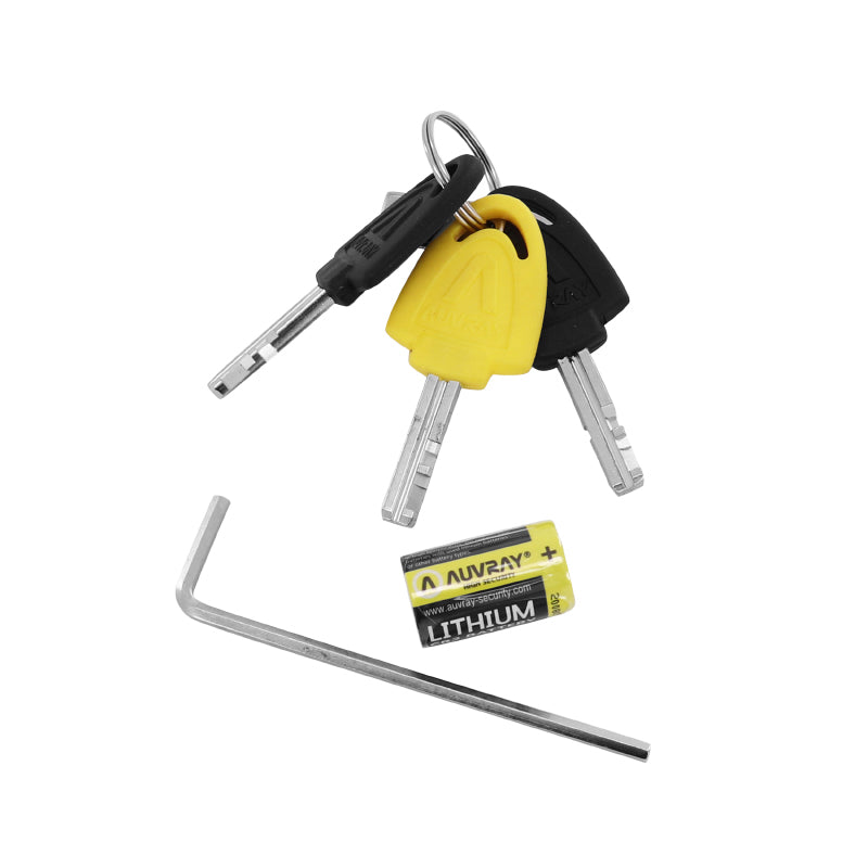 Antivol Bloque Disque Auvray B-Lock 10 Avec Alarme Sonore Diam 10Mm Jaune (Classe Sra)