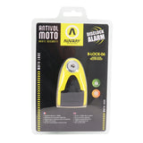 Antivol Bloque Disque Auvray B-Lock Avec Alarme Sonore Diam 6Mm Jaune