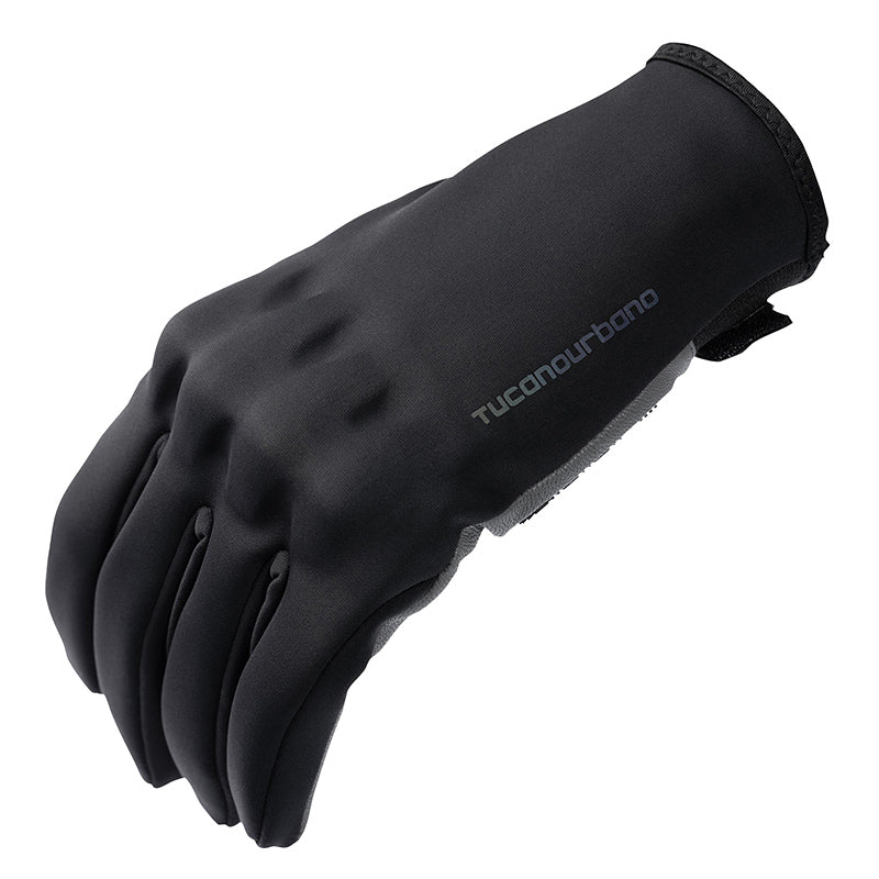 Gants moto hiver Sprint Hydroscud Noir/Gris — dos de la main vu de trois-quarts, poing fermé