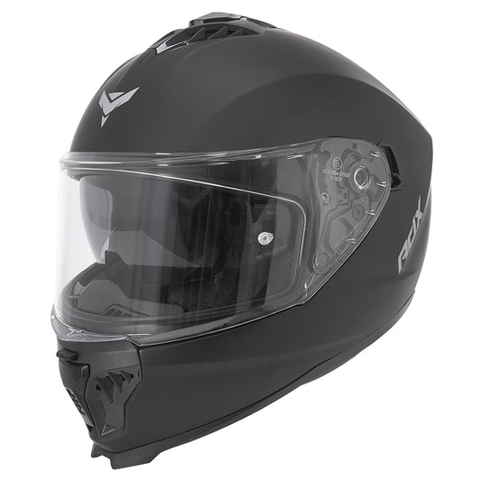 Casque intégral ADX AI500 Noir Mat — vue trois-quarts avant, côté droit