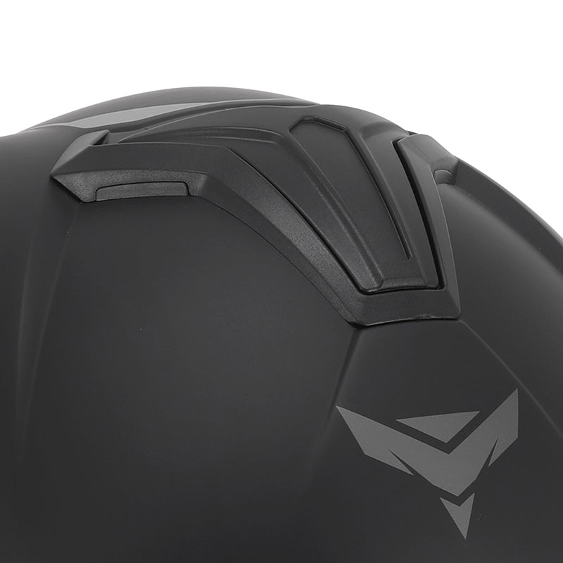 Casque modulable ADX AM600 Noir Mat — détail du dessus de la coque