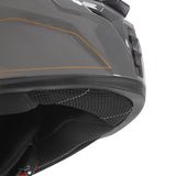 Casque intégral ADX AI400 EVO Gris Brillant — bavette sous la mentonnière