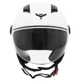 Casque jet ADX AJ050 Blanc Brillant — vue de face