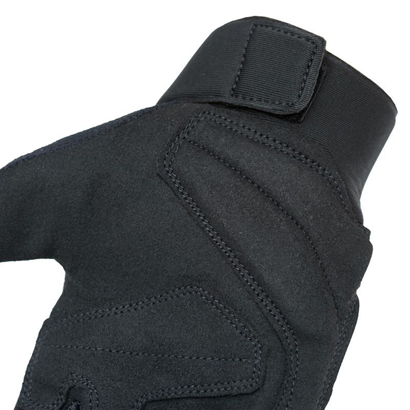 Gants moto été Penna EVO Lady Noir/Violet — paume et patte velcro, gros plan