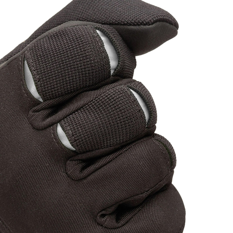 Gants moto toutes saisons Crab Noir — doigts repliés et leurs renforts