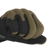 Gants moto mi-saison Street EVO Noir/Kaki — poing fermé, dos de la main