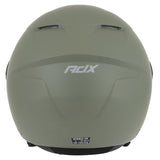 Casque jet ADX AJ020 Vert Olive Mat — vue arrière