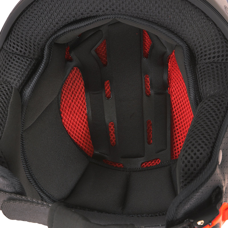 Casque jet enfant ADX AJK Noir Mat — intérieur démontable