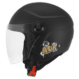 Casque jet enfant ADX AJK Noir Mat — profil