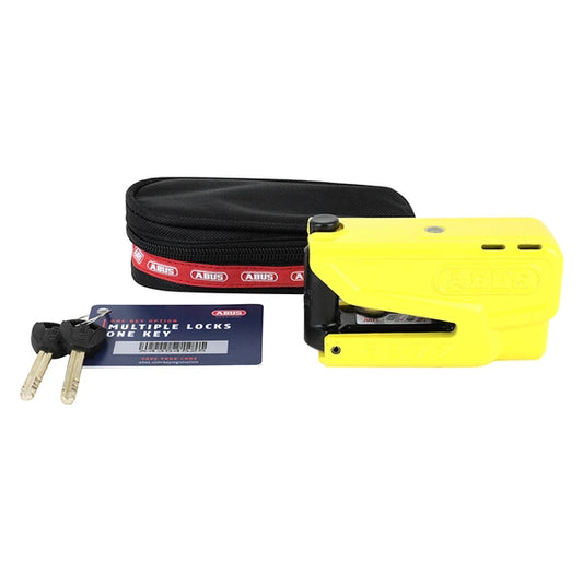 Antivol Bloque Disque Abus Granit 8077 Detecto Xplus Avec Alarme Sonore 100Db Diam 19Mm Jaune (Classe Sra)