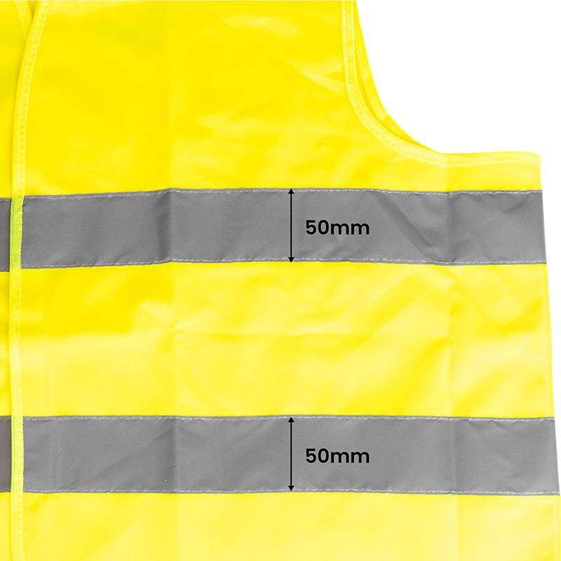 Gilet jaune haute visibilité — bandes réfléchissantes du bas du gilet