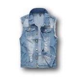 Veste en jean sans manche homme – Classic Light West™ - LE PRATIQUE DU MOTARD