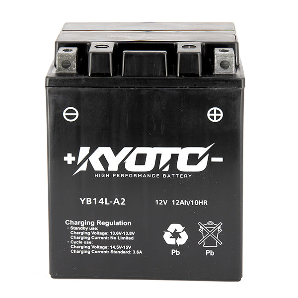 Batterie Moto Kyoto YB14L-A2 — AGM 12V Sans Entretien