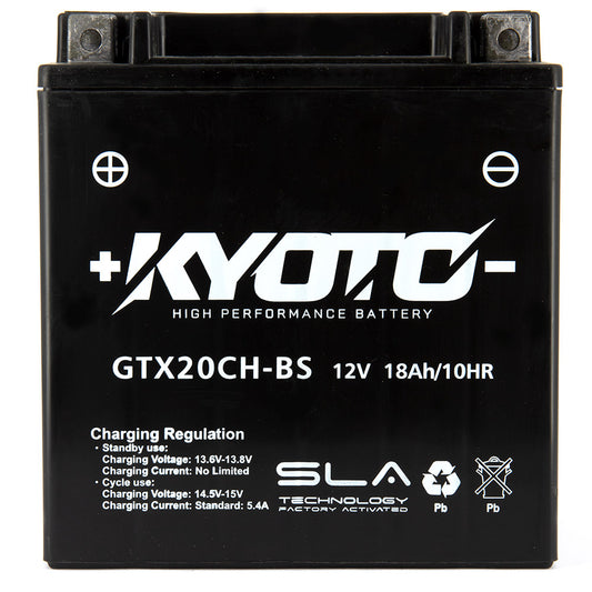 Batterie Moto Kyoto YTX20CH-BS — AGM 12V Sans Entretien
