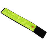 Brassard réfléchissant jaune fluo à LED, vue d’ensemble