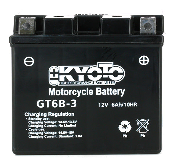 Batterie Moto Kyoto YT6B-3 — AGM 12V Sans Entretien