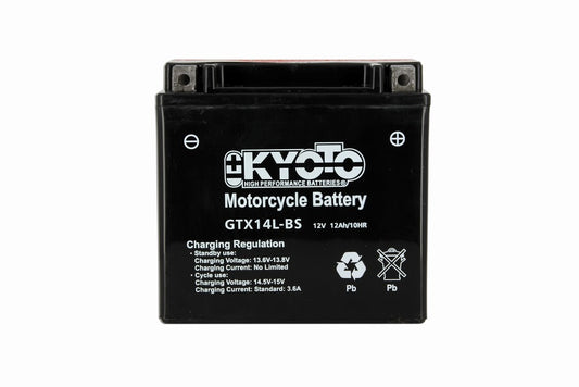 Batterie Moto Kyoto YTX14L-BS — AGM 12V Sans Entretien