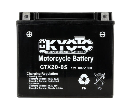 Batterie Moto Kyoto YTX20-BS — AGM 12V Sans Entretien