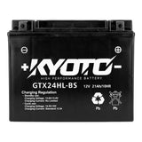 Batterie Moto Kyoto YTX24HL-BS — AGM 12V Sans Entretien