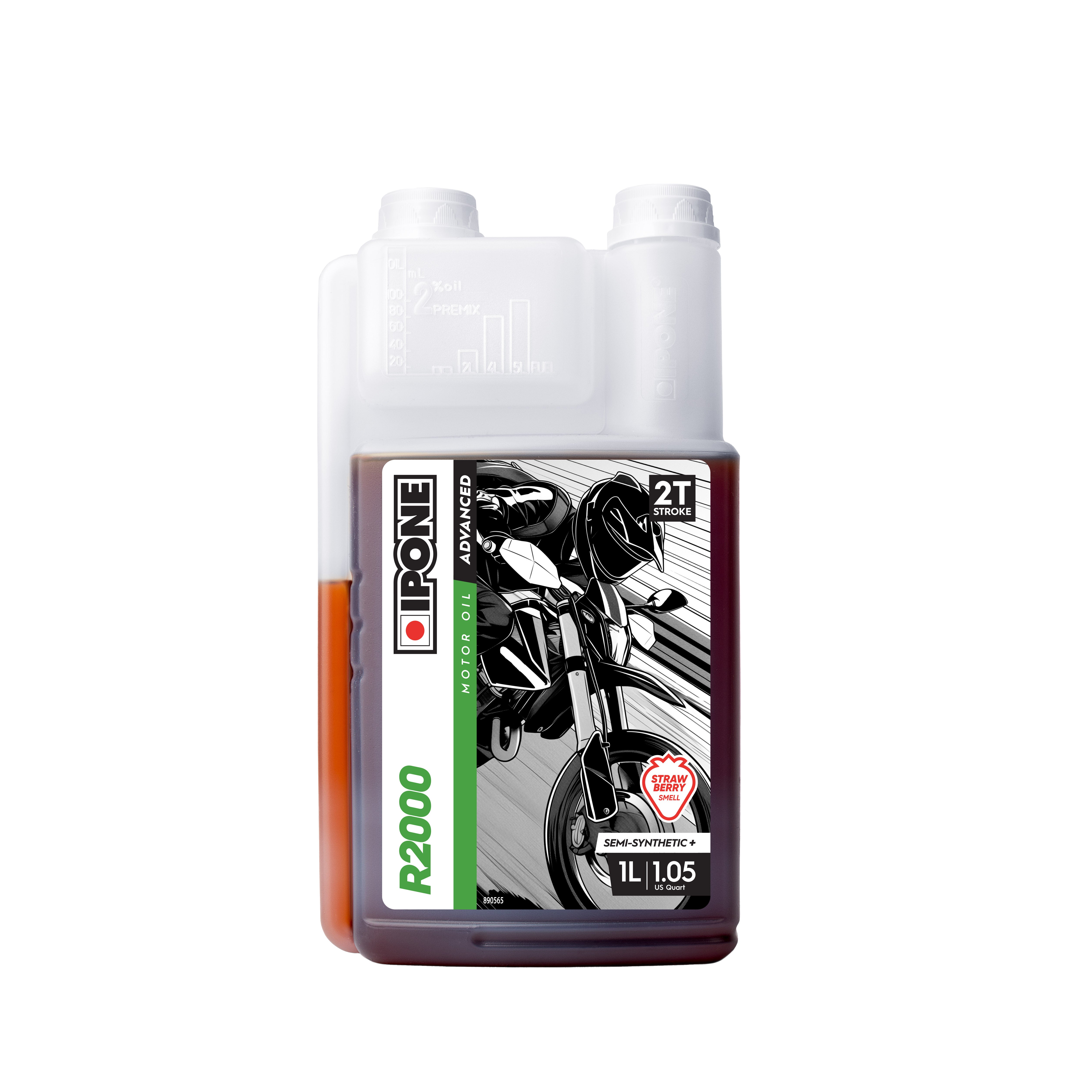 Huile 2T R2000 Fraise 1L Ipone
