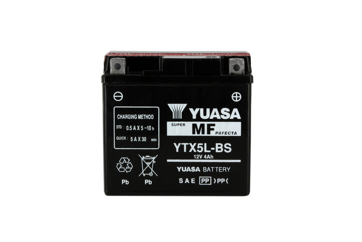 Batterie Moto Yuasa YTX5L-BS — AGM 12V Sans Entretien