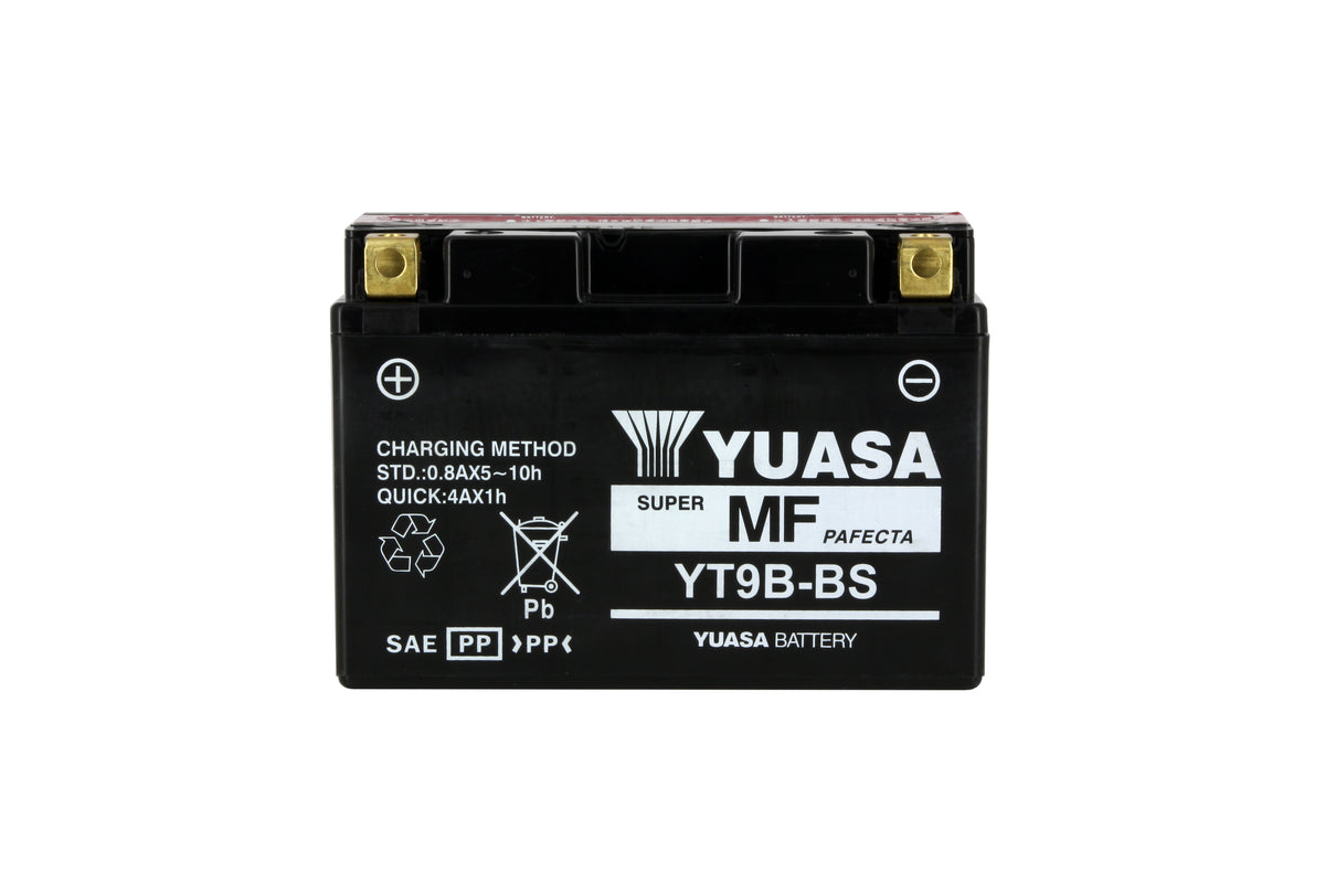 Batterie Moto Yuasa YT9B-BS — AGM 12V Sans Entretien