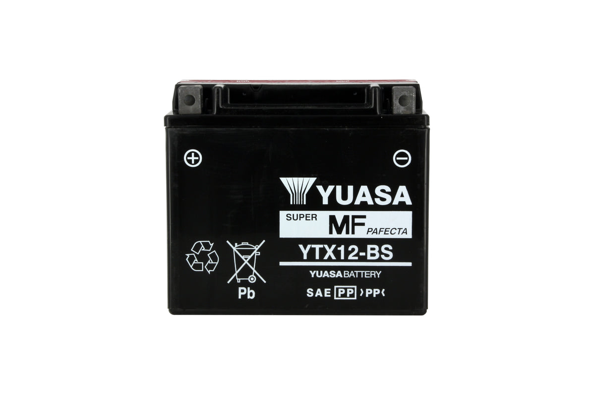 Batterie Moto Yuasa YTX12-BS — AGM 12V Sans Entretien
