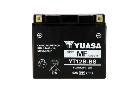 Batterie Moto Yuasa YT12B-BS — AGM 12V Sans Entretien