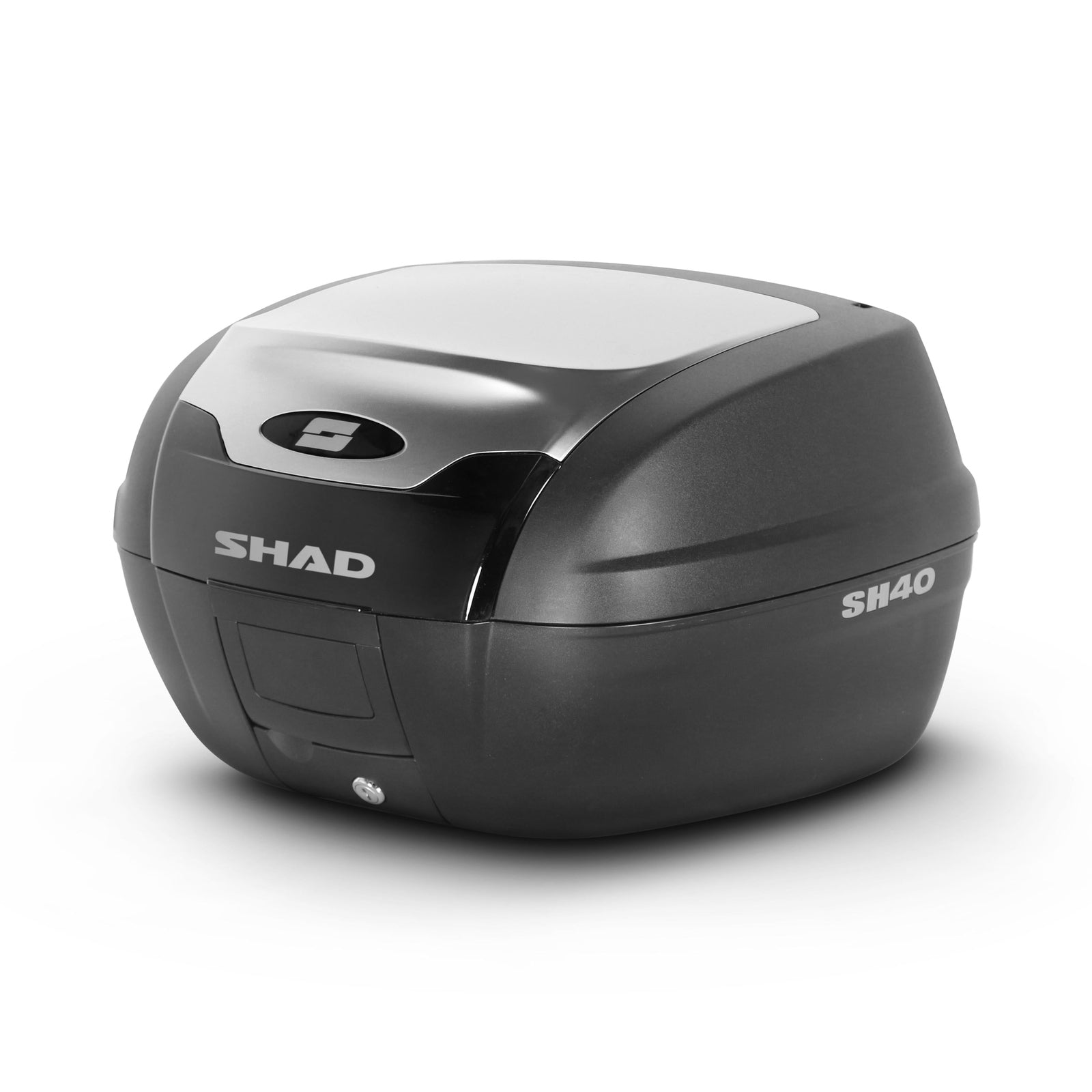 Top Case SHAD SH40 Alu Look — Top Case Moto 40L Finition Aluminium - LE PRATIQUE DU MOTARD