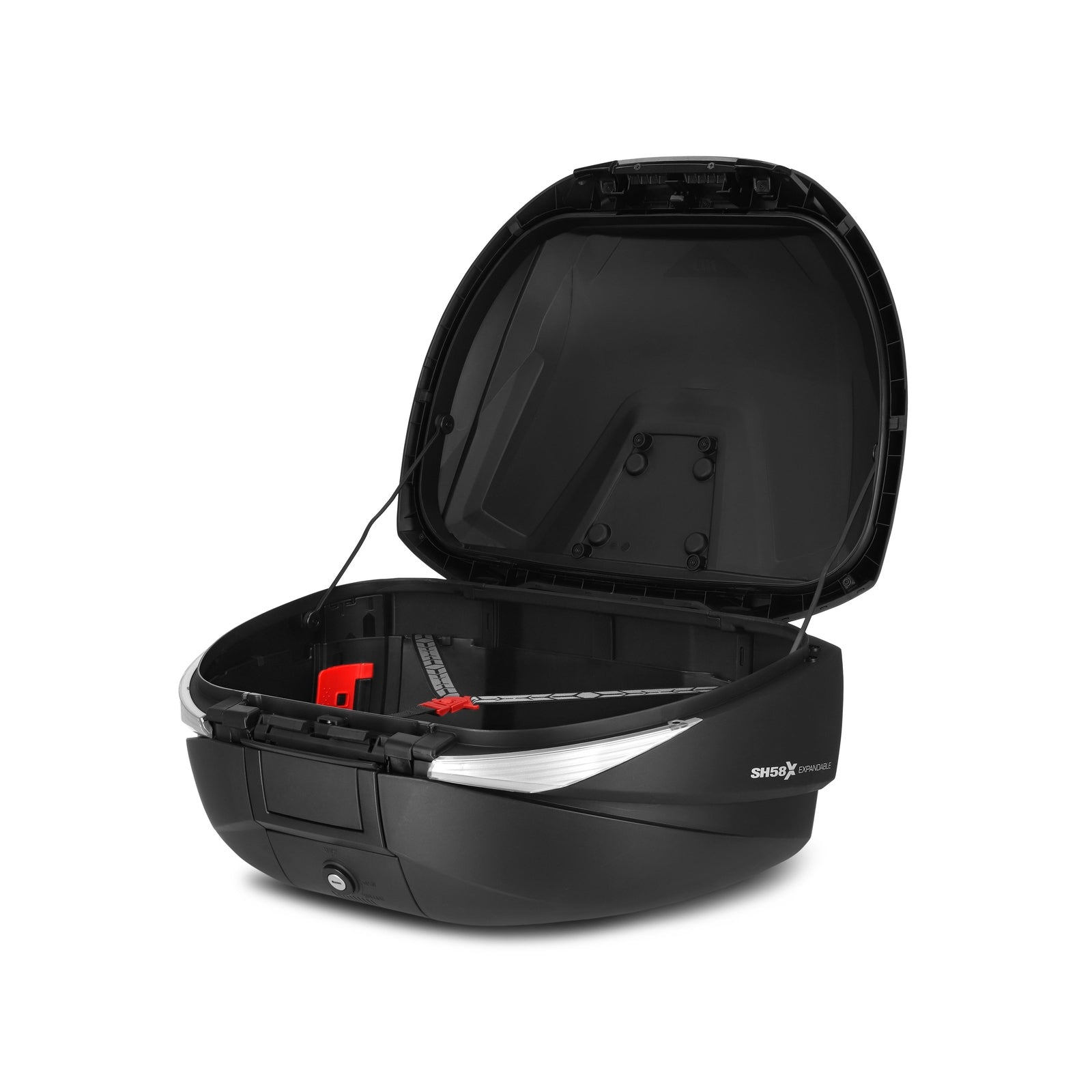 Top Case SHAD SH58X Carbon — Top Case Extensible 58 - 68L Carbone - LE PRATIQUE DU MOTARD