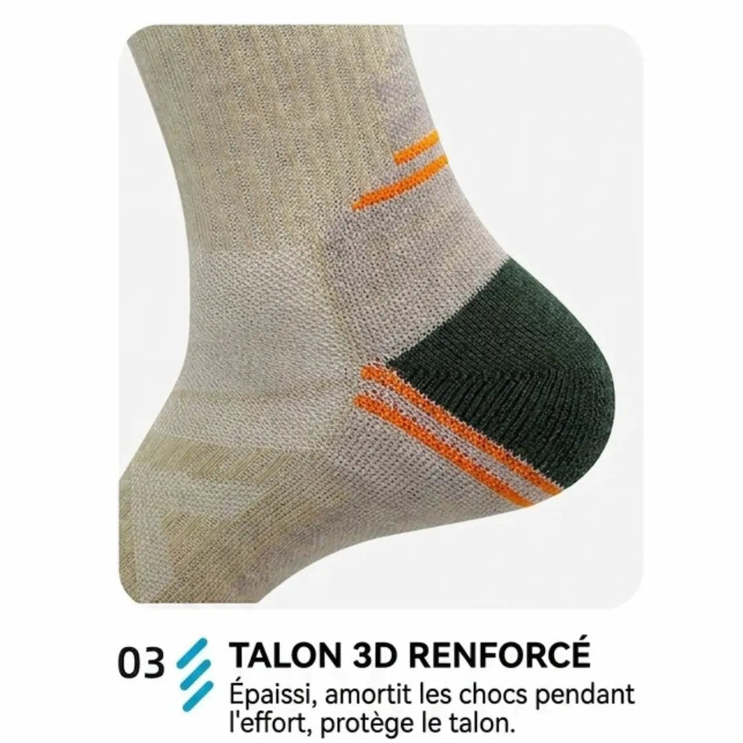 Pack de 3 Chaussettes Moto — Laine Technique, Amorties & Respirantes - LE PRATIQUE DU MOTARD