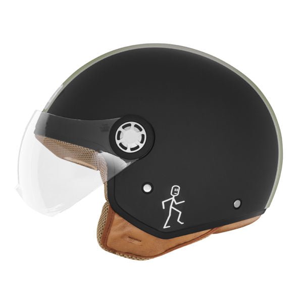 Casque Moto Jet N210 EVO Noir Mat Kaki | NOX - LE PRATIQUE DU MOTARD