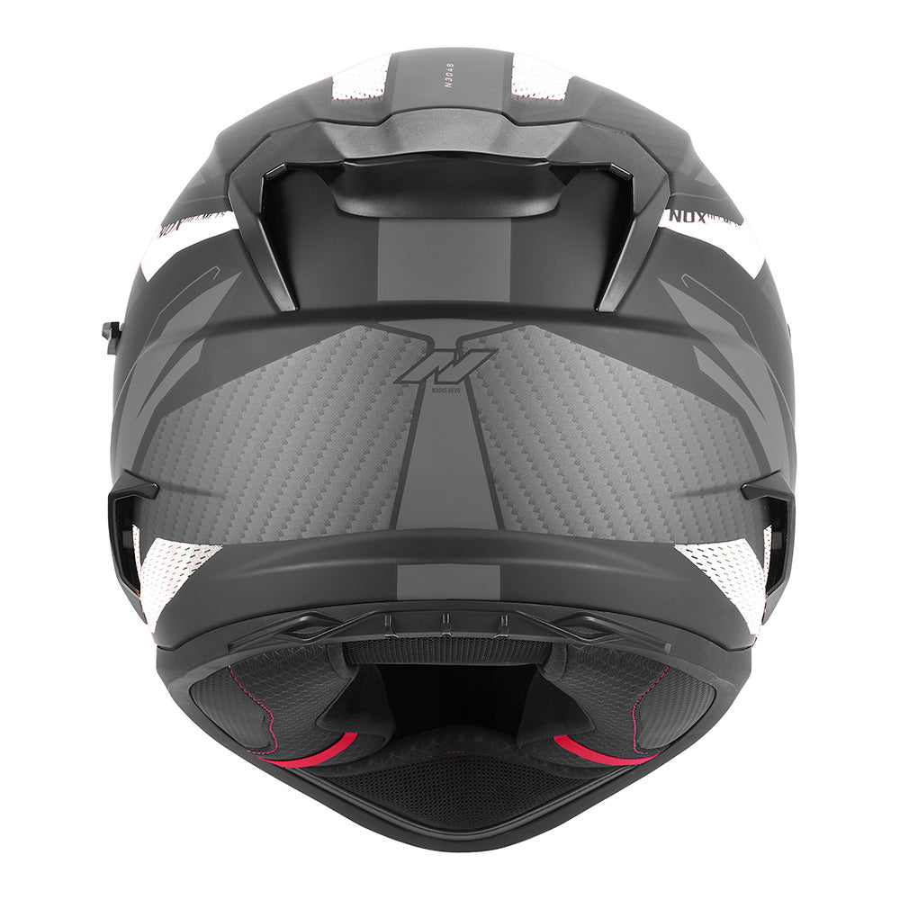 Casque Moto Intégral N304 - S Revo Noir Mat Blanc | NOX - LE PRATIQUE DU MOTARD