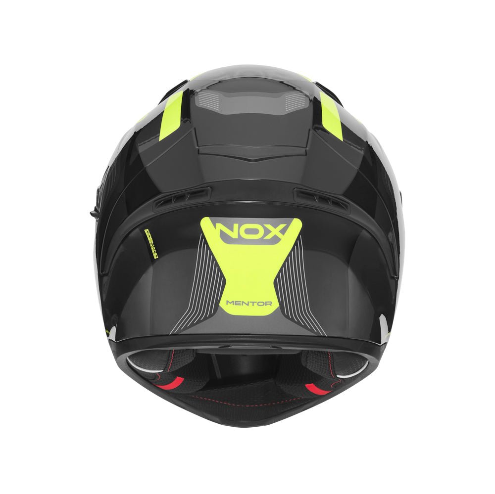 Casque Moto Intégral N402 Mentor Noir Jaune Fluo | NOX - LE PRATIQUE DU MOTARD