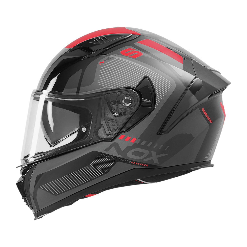 Casque Moto Intégral N402 Mentor Noir Rouge | NOX - LE PRATIQUE DU MOTARD